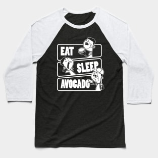 Eat Sleep Avocado Repeat - Vegan avocado food lover graphic Baseball T-Shirt